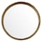 Vintiquewise Round Rustic Wood and Galvanized Metal Framed Wine Barrel Shaped Wall Mirror QI003977 - alternate 3